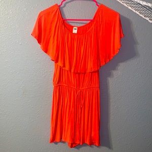 Old Navy size S peach/orange romper
